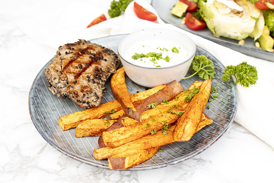 zoete aardappel frietjes