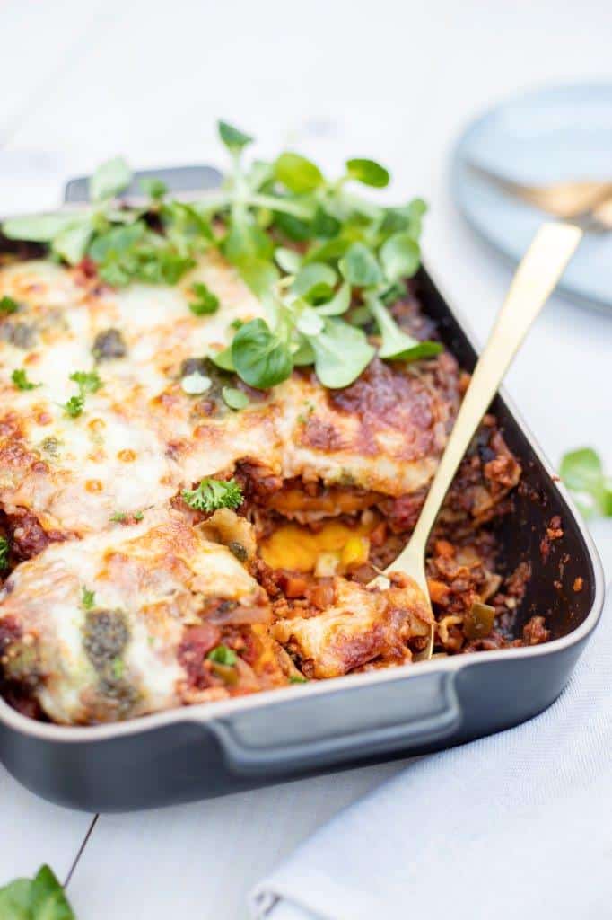 Lasagne pompoenbladen