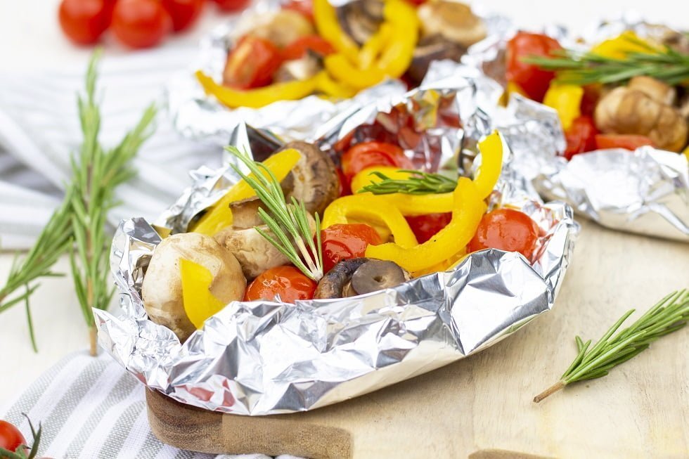 BBQ groente op de barbecue