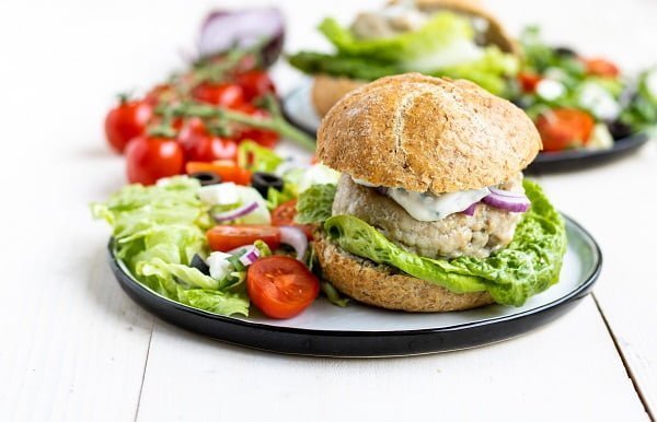 Broodje kipburge -met tzatziki
