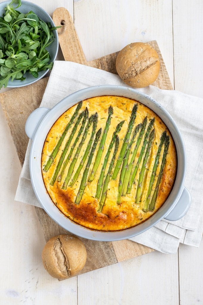 Frittata groene asperges en ricotta