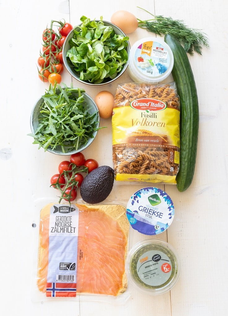 Gezonde pasta salade