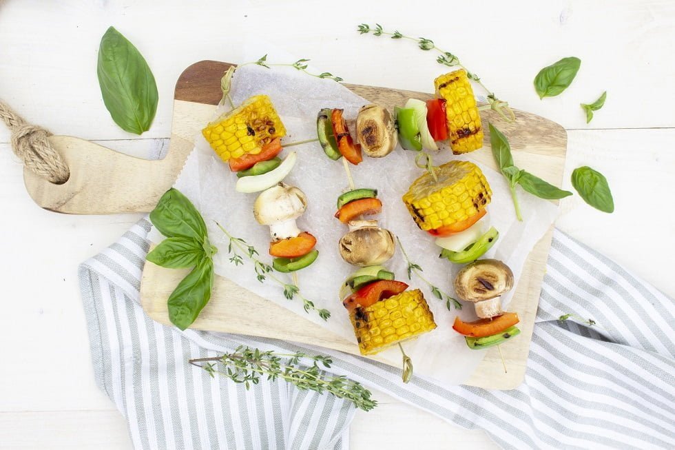 Mais spiesjes barbecue