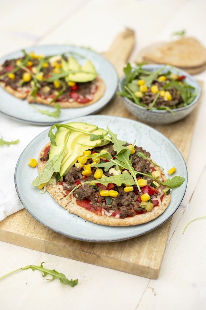 Gezonde gehakt pizza