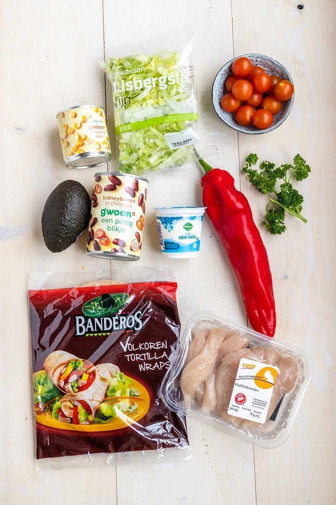 Mexicaanse wrap met kip