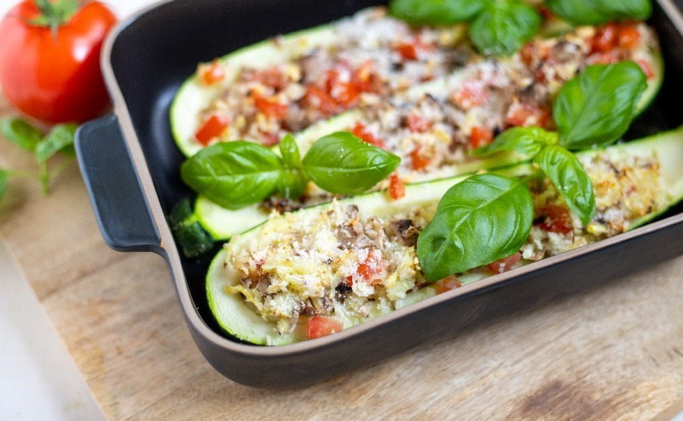 Recept gevulde courgette vegetarisch