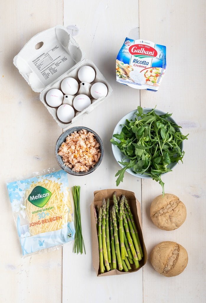 Ricotta en groene asperges