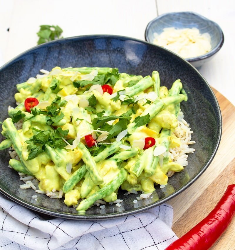 Vegetarische kip kerrie