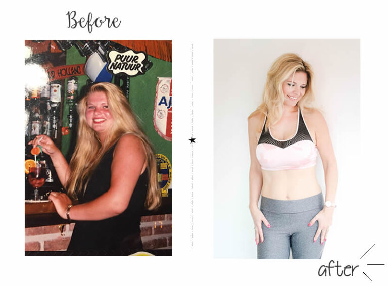 Voor en na foto Rachel