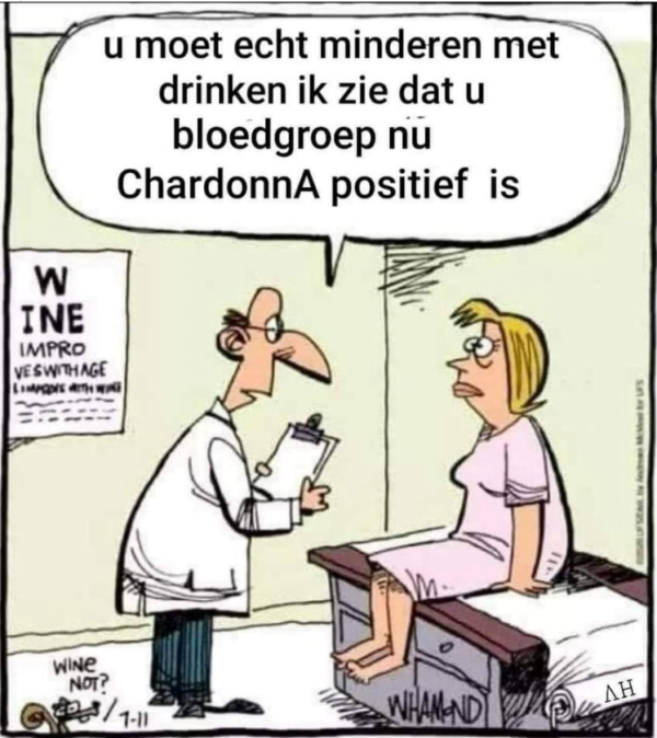 Wijn humor chardonnay