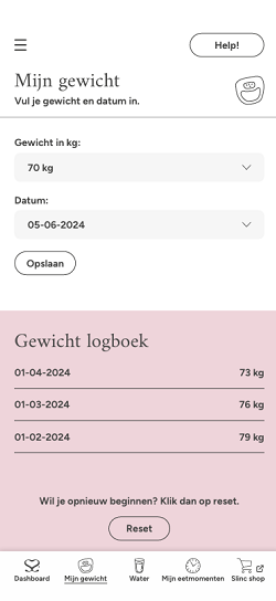 App gewicht bijhouden